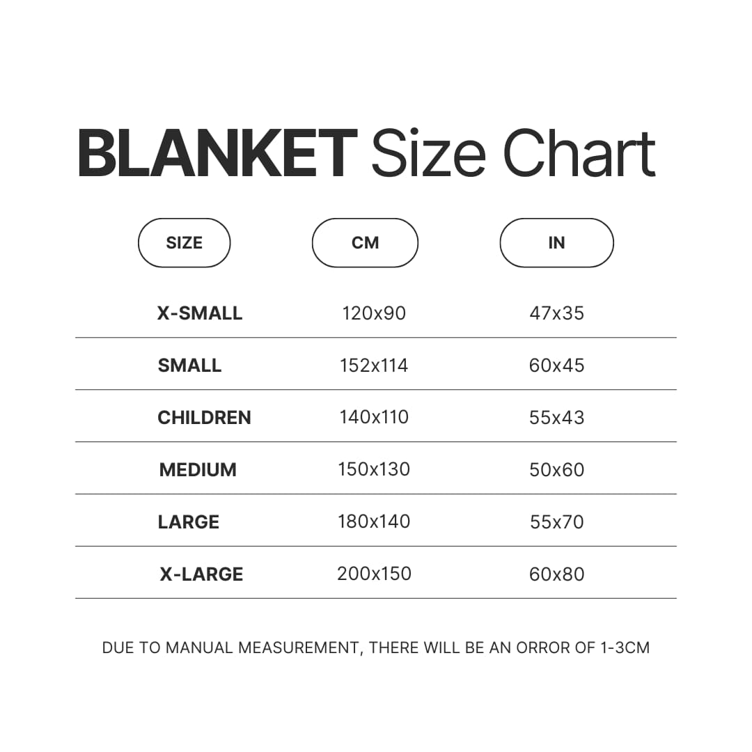 Blanket Size Chart - Eagles Band Store