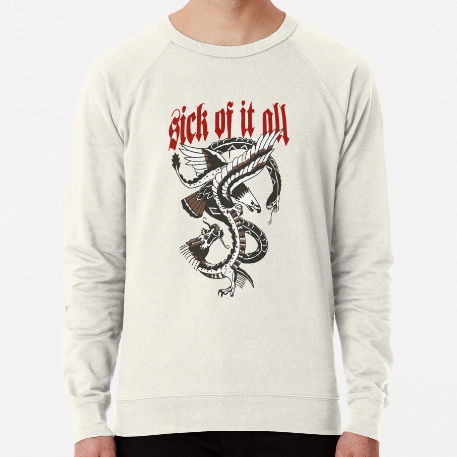 Vintage Hardcore Music Funny Dragon Eagle Sweatshirt